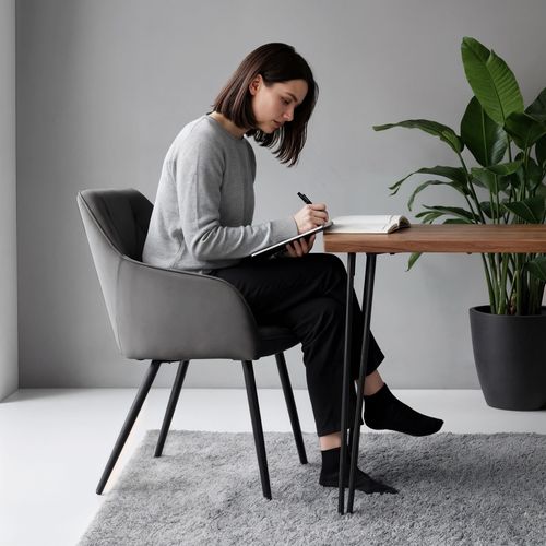 2x Krzesło welurowe tapicerowane do salonu DIAMANTE Ciemny Grafit Czarne na Arena.pl