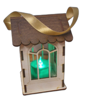 lampion drewno  12 x 7,5 cm