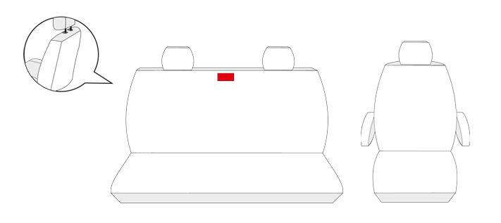 VW T6 2+1 3 os od 2015 Pokrowce fotele szyte na miarę zdjęcie 6