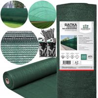 Siatka Cieniująca 60% Dzianina 1,2x25m UV Osłona Mata Na Ogrodzenie +GRATIS