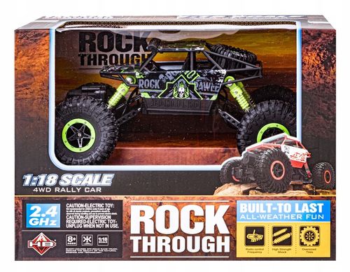 Samochód Auto RC ROCK CRAWLER 2.4 GHz 1:18 Zielony Zdalnie Sterowany na Arena.pl