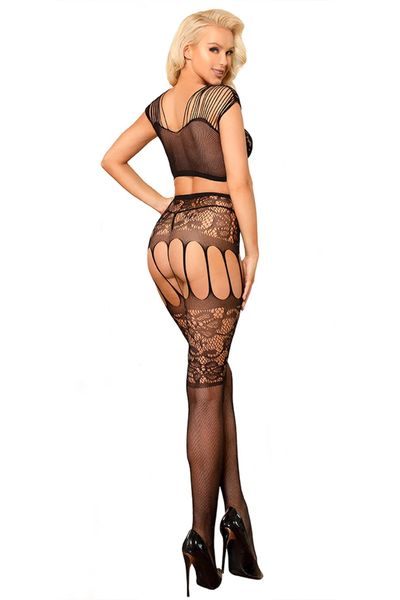 Top+Collant Resille T01 Noir T.u zdjęcie 2