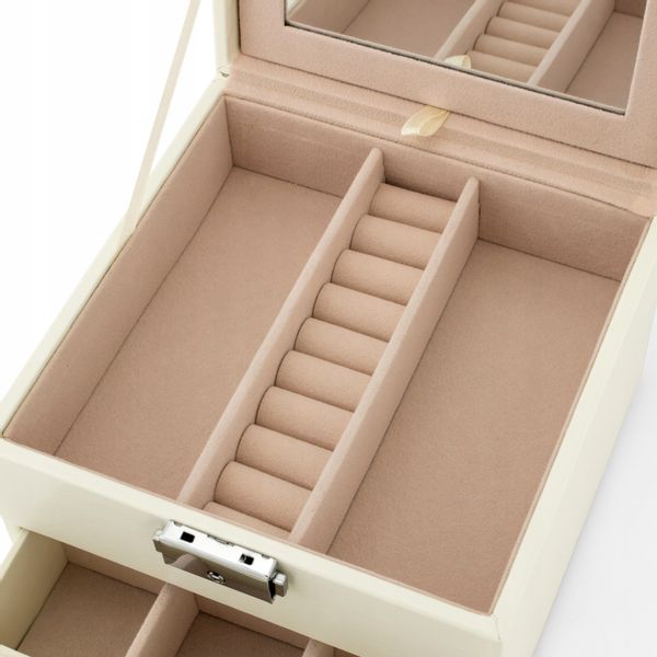 SZKATUŁKA KUFEREK na biżuterię LUSTRO WALENTYNKI zdjęcie 3