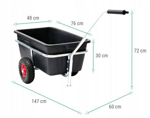 Wózek OGRODOWY transportowy dwukołowy Taczka 135L na Arena.pl