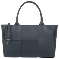 VERA PELLE torebka skórzana klasyczna z paskiem na ramię V623 c.szara