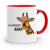 Kubek Czerwony Prezent Dla Mamy Jej Eysokość Mama Z Nadrukiem Ze Zdjęciem