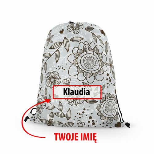 WORKO-PLECAK z Twoim imieniem Grafika w kwiaty 049 na Arena.pl