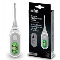 TERMOMETR ELEKTRONICZNY BRAUN PRT2000 DUŻY WYŚWIETLACZ ELASTYCZNA KOŃCÓWKA