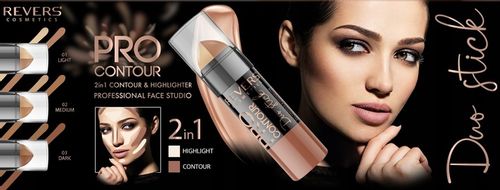 SZTYFT DO KONTUROWANIA TWARZY BRONZER 01 Light REVERS na Arena.pl