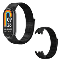 Pasek do Xiaomi Mi Band 8 9 10 opaska mocny nylon bransoleta czarny trwały