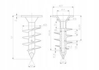 Kołek wkręt do folii kubełkowej fundamentowej 100s