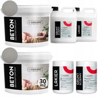 e-concreto Beton Architektoniczny Tynk ZESTAW na 30m2 (szary)