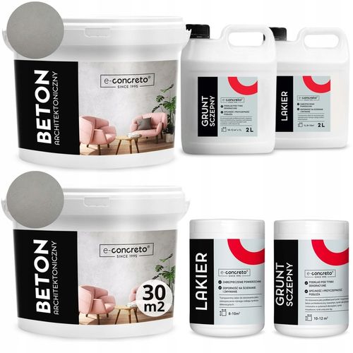 e-concreto Beton Architektoniczny Tynk ZESTAW na 30m2 (szary) na Arena.pl