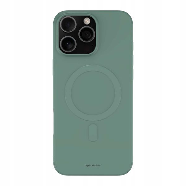 Spacecase Silicone Magnetic Case Iphone 16 Pro Max Green zdjęcie 3