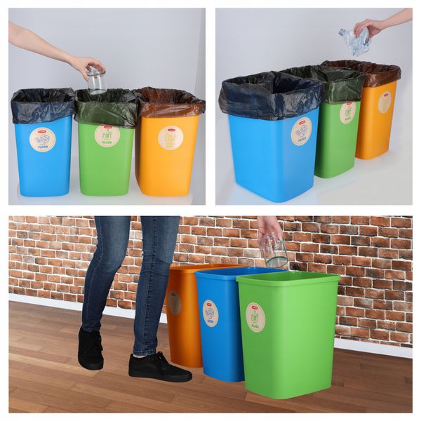 Curver Kosz Na Śmieci Pojemnik 25 L 3 Kolory 3 szt zdjęcie 5