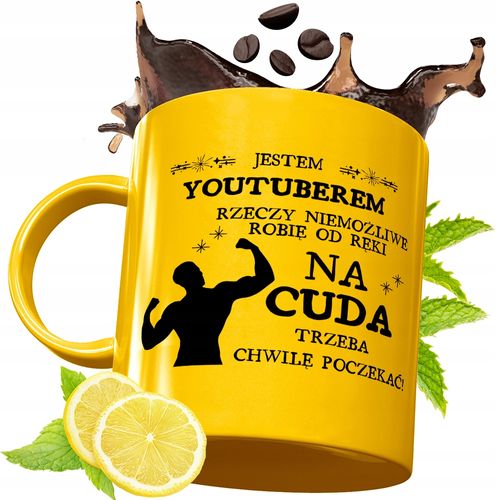Złoty Kubek Premium Dla Youtubera Prezent Z Nadrukiem Ze Zdjęciem na Arena.pl