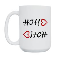 KUBEK "HOT BITCH" Wzór - Duży 450 ml