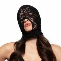 bedroom fantasies mask lace black - model z otworem na usta