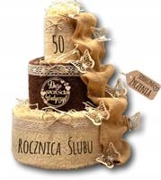 Tort z RĘCZNIKÓW ROCZNICA ŚLUBU 20 30 40 50 60 70