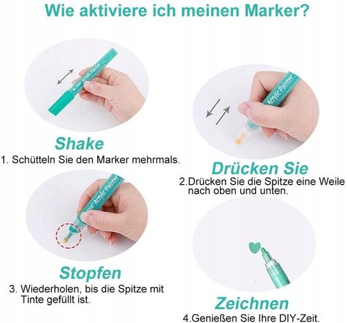 MARKERY KREDOWE do TABLIC PISAKI SUCHOŚCIERALNE Flamastry Mazaki - 12 SZT na Arena.pl