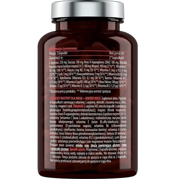 ZESTAW KONCENTRACJA TESTOSTERON ENERGIA Ashwagandha Tribulus Witaminy Maca zdjęcie 8