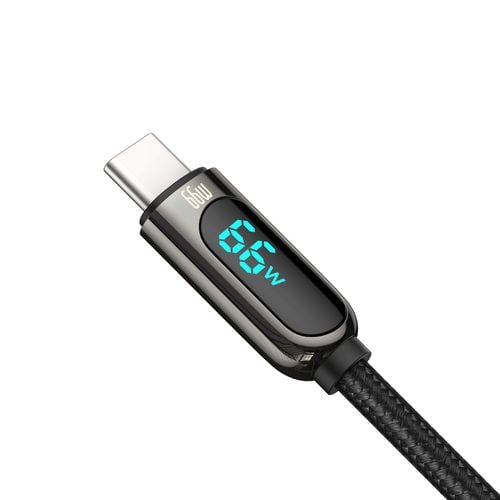 kabel przewód display fast charging data usb-a - usb-c 66w 1m - czarny na Arena.pl