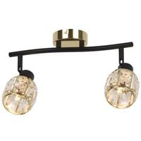 Lampa DESALIA-2 czarno-złota listwa 2xE14 Vitalux