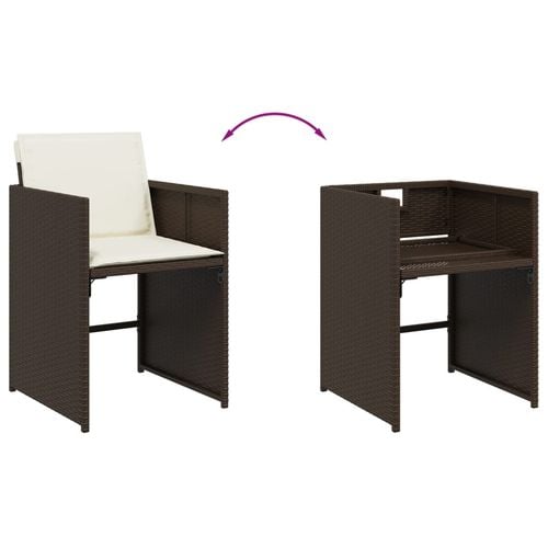 13-cz. zestaw mebli do ogrodu, poduszki, brązowy, rattan PE na Arena.pl