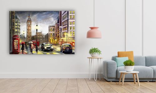 OBRAZ NA PŁÓTNIE 108 Wieczór w Londynie 90x60cm na Arena.pl
