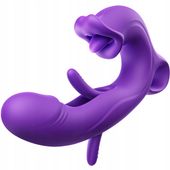 damski Wibrator Dildo APP Sterowany z funkcja lizania ssania i pchania
