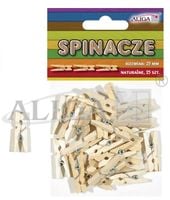 drewniane spinacze bezbarwne, rozm. 25 mm
