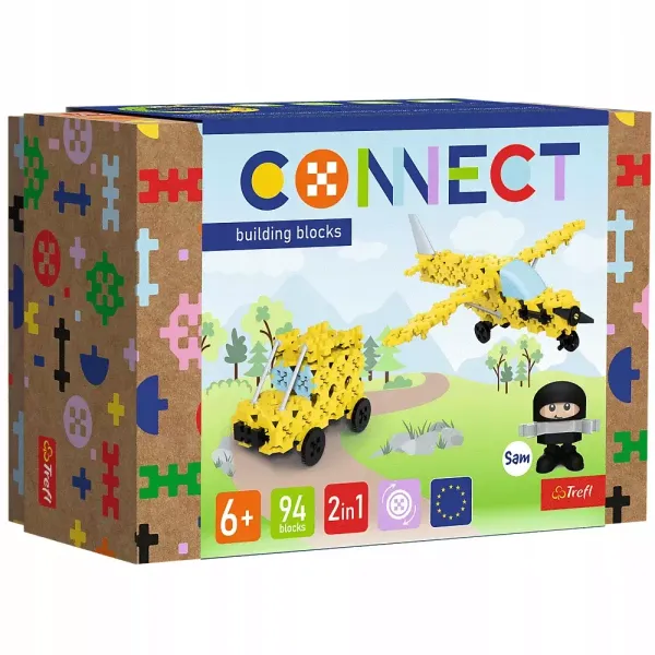 Klocki Connect - Awionetka / Samochód S TREFL zdjęcie 1
