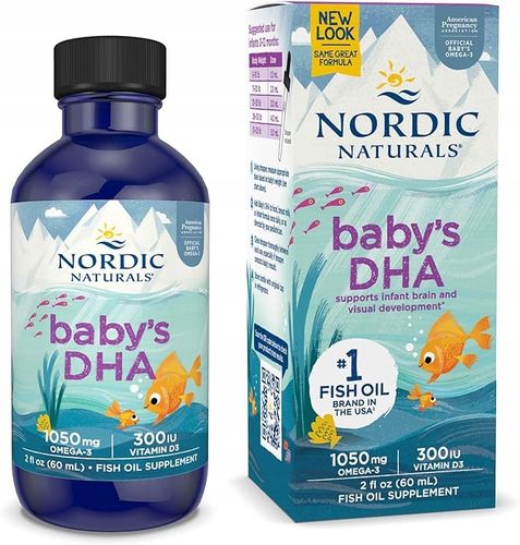 Nordic Naturals Baby's DHA 60 ml 1050 MG WITAMINA D3 OMEGA-3 DLA DZIECI na Arena.pl