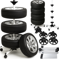 STOJAK Z KÓŁKAMI WIESZAK NA KOŁA OPONY FELGI DO GARAŻU
