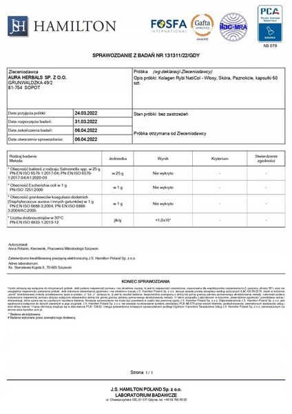 Aura Herbals KOLAGEN rybi NatiCol SELEN cynk BIOTYNA 90t zdjęcie 5