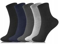 Skarpetki Frotta 5 PAR Skarpety Bawełniane Grube Ciepłe Wysokie Kolor 35-38
