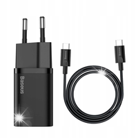 Baseus Super Si Sets szybka ładowarka PD USB-C 25W + kabel USB-C