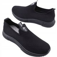 Buty sportowe damskie wsuwane czarne wygodne