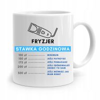 Kubek Dla Fryzjera Barbera Fryzjer Stawka Godzinna Z Nadrukiem Ze Zdjęciem