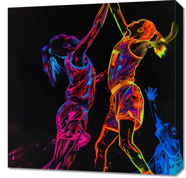 Obraz 60x60cm Mecz W Kosza zdjęcie 1