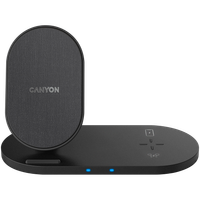 CANYON Ładowarka bezprzewodowa WS-202 10W 2w1 Czarna