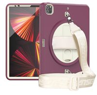 Etui do iPad Pro 11/Air 5/4 z Podstawką i Paskiem na Ramię Bordowe