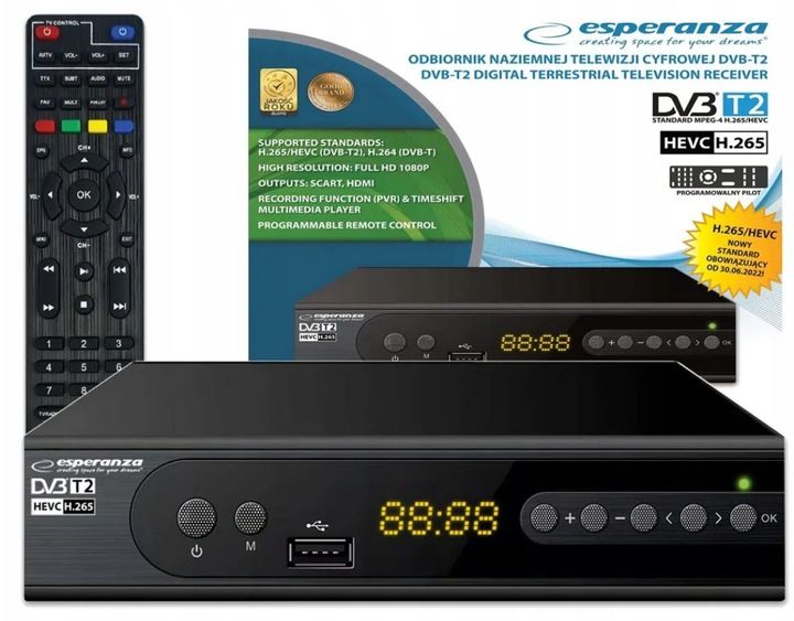 Tuner DVB-T2 Esperanza EV106P zdjęcie 5