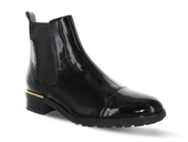 HÖGL Botki damskie - Lakierowane sztyblety wsuwane - rozmiar 36 - Czarne