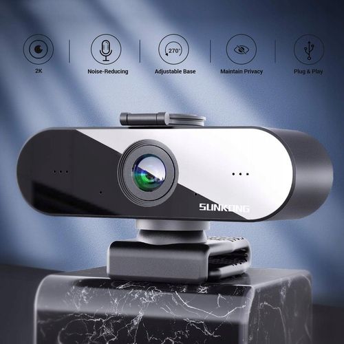 KAMERA INTERNETOWA QUAD-HD 2K Z WBUDOWANYM MIKROFONEM + OSŁONA SUPER JAKOŚĆ na Arena.pl