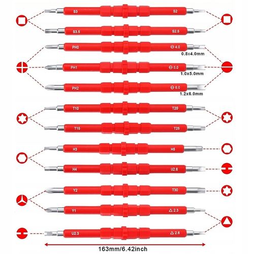 ZESTAW WKRĘTAKÓW ŚRUBOKRĘTY IZOLOWANE 26 rozmiarów + WALIZKA DLA na Arena.pl