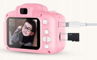 Aparat cyfrowy dla dzieci Różowy Full HD, Zdjecia, Filmy, 5 gier, na USB