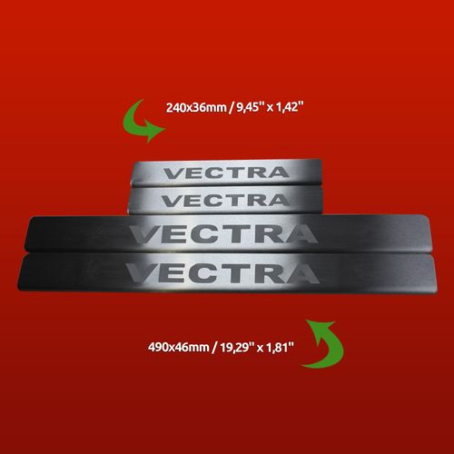 Listwa progowa OPEL/VAUXHALL VECTRA C Stal nierdzewna 304 mat 4szt na Arena.pl