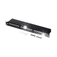 Patch panel 19'' Netrack 24-porty kat. 5e FTP, z półką