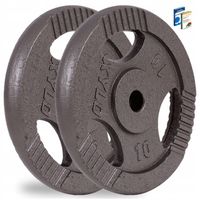 Zestaw OBCIĄŻEŃ ŻELIWNYCH 20KG talerze ŻELIWO nakład CIĘŻARY krążki METAL